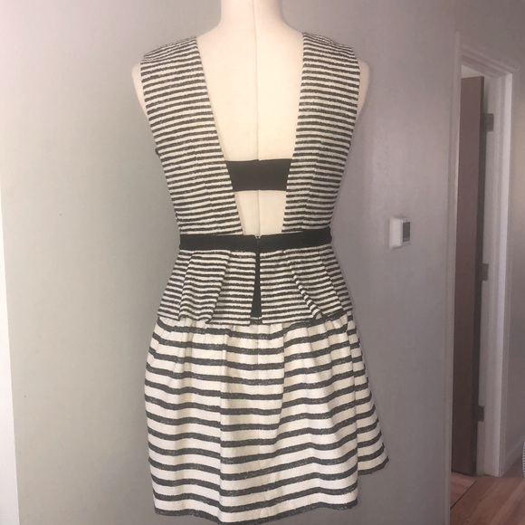 BCBG Max Azria Piper Peplum Striped Dress 6 NWOT - Picture 10 of 15